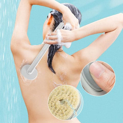 Ergonomic Bath Brush with Long Handle and Reservoir