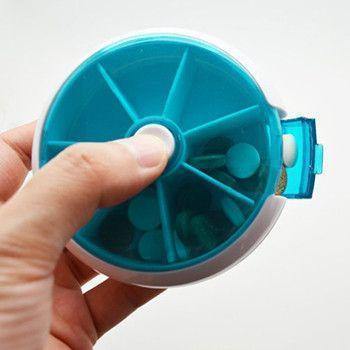Round Portable Pill Box