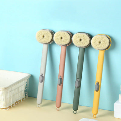 Ergonomic Bath Brush with Long Handle and Reservoir