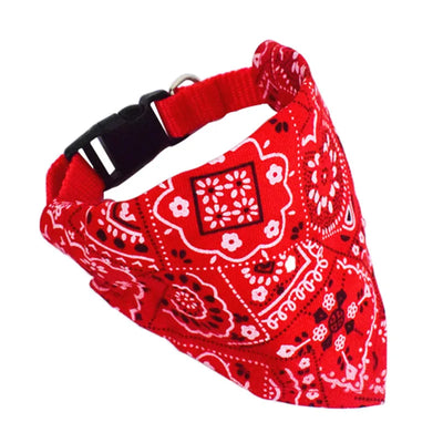 Adjustable Dog Bandana Printed Soft Collar, Pet Supplies, Cat Scarf, Chihuahua Puppy Neckerchief