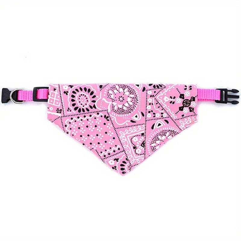 Adjustable Pet Puppy Cat Scarf Bandana Collar Neck Scarf For Small Dogs Kitten Saliva Towel with Triangular Bandage