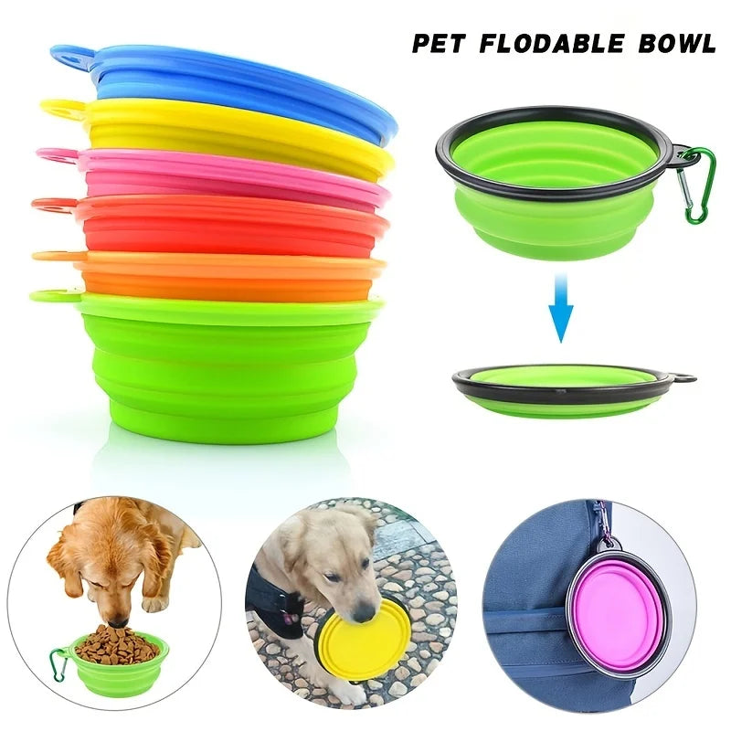 Collapsible Pet Travel Bowl - Portable Food & Water Feeder for Dogs & Cats