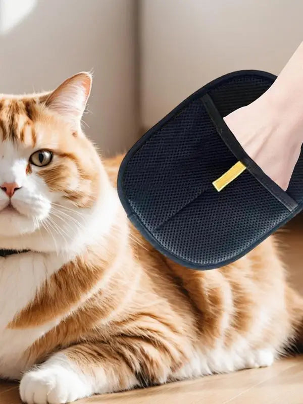 Double-Sided Pet Grooming Glove - Shedding & Hair Remover Brush