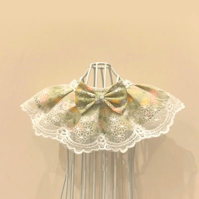 Fashion Pet Bandana with Lace, Adjustable Cat Dog Bib Scarf for Puppy Kitten, Cute Ruffle Collar Accessory for Small Medium Pets