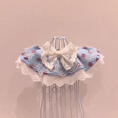 Fashion Pet Bandana with Lace, Adjustable Cat Dog Bib Scarf for Puppy Kitten, Cute Ruffle Collar Accessory for Small Medium Pets