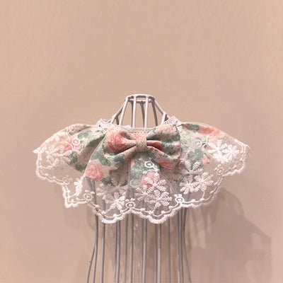 Fashion Pet Bandana with Lace, Adjustable Cat Dog Bib Scarf for Puppy Kitten, Cute Ruffle Collar Accessory for Small Medium Pets