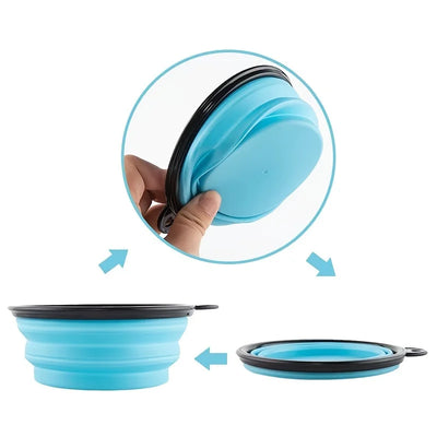 Collapsible Pet Travel Bowl - Portable Food & Water Feeder for Dogs & Cats