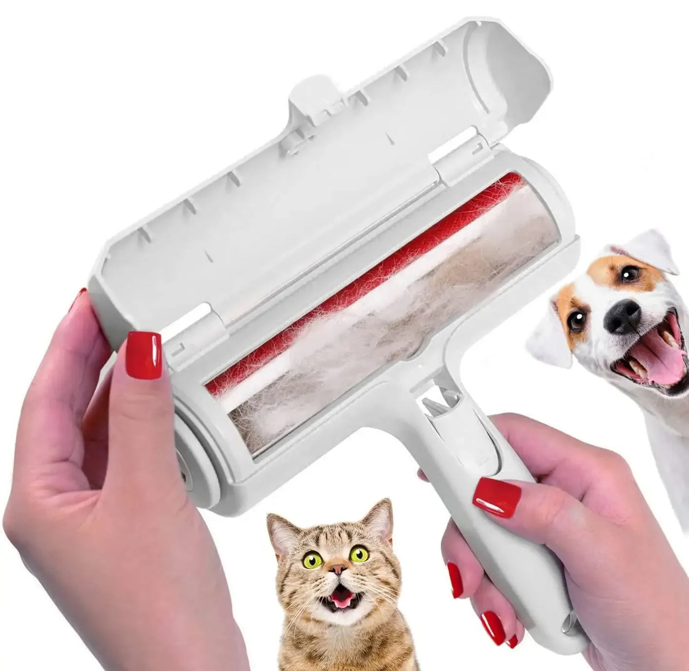 Self-Cleaning Pet Hair Remover Roller for Furniture & Clothing