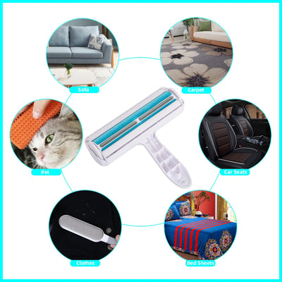 Self-Cleaning Pet Hair Remover Roller for Furniture & Clothing