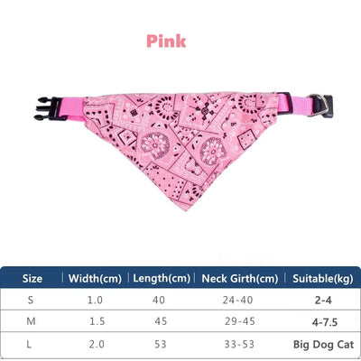 Cat Collar Lovely Triangular Necktie for Puppy Kitty Saliva Tie Cute Scarf Bandana Floral Design Adjustable Collar Pet Supplies