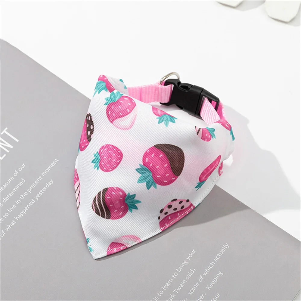 Sweet Print Puppy Dog Collar Bandana for Small Dogs Pet Cat Triangular Bandage Chihuahua Gota Bibs mascotas Grooming Accessories