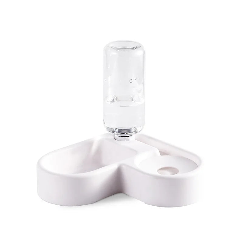 Double Pet Bowl - Food & Water Feeder for Cats and Small Dogs