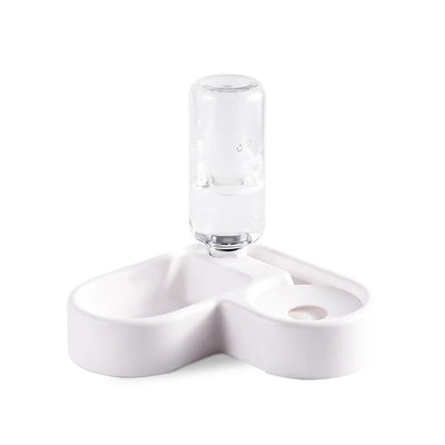 Double Pet Bowl - Food & Water Feeder for Cats and Small Dogs