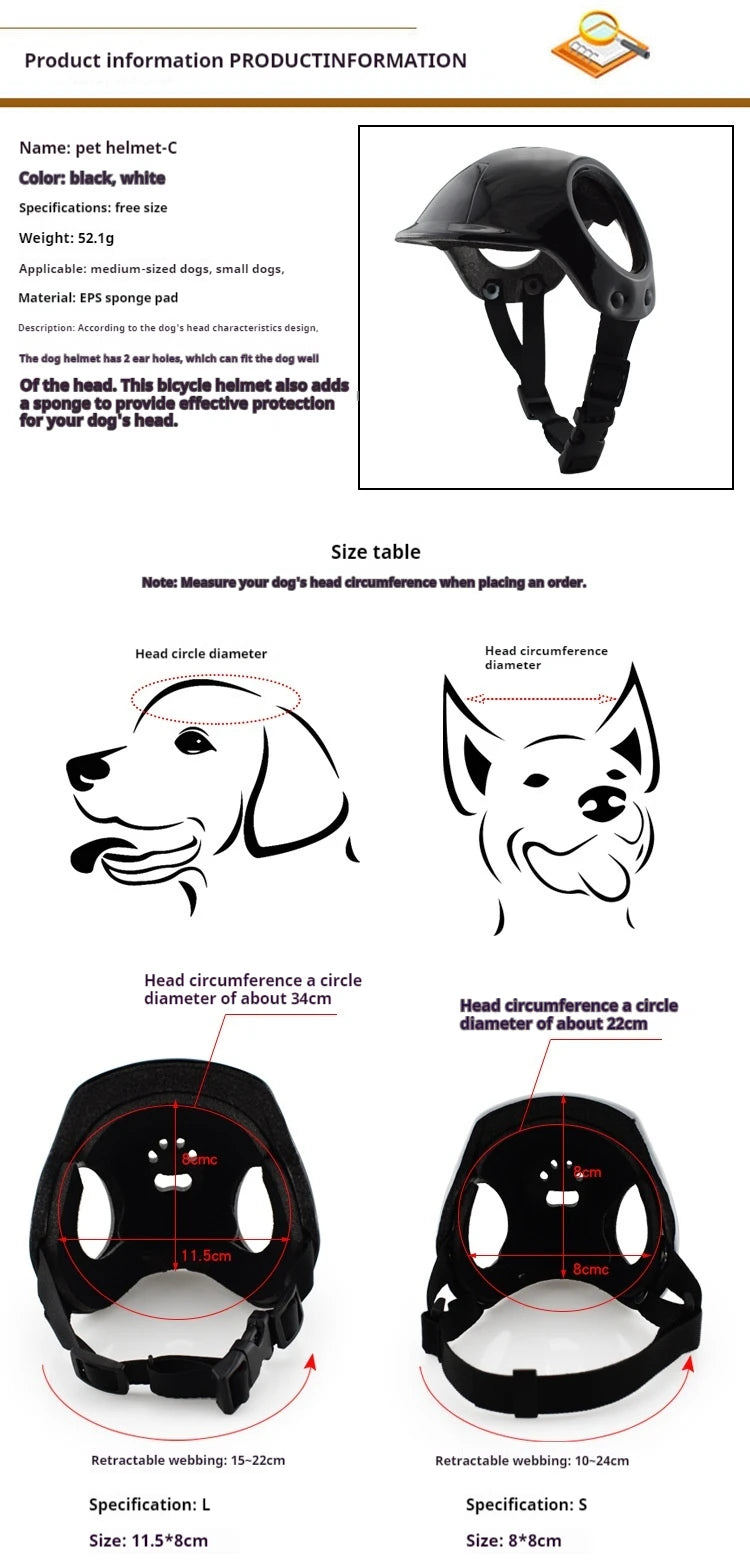 Mini Pet Helmet - Dog & Cat Motorcycle Helmet for Photos & Fun