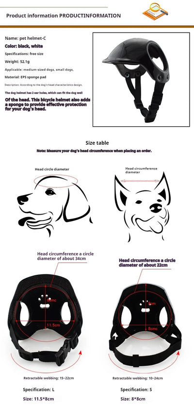 Mini Pet Helmet - Dog & Cat Motorcycle Helmet for Photos & Fun