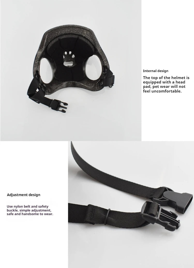 Mini Pet Helmet - Dog & Cat Motorcycle Helmet for Photos & Fun