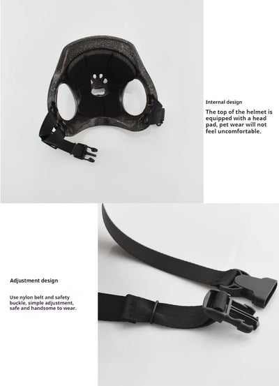 Mini Pet Helmet - Dog & Cat Motorcycle Helmet for Photos & Fun