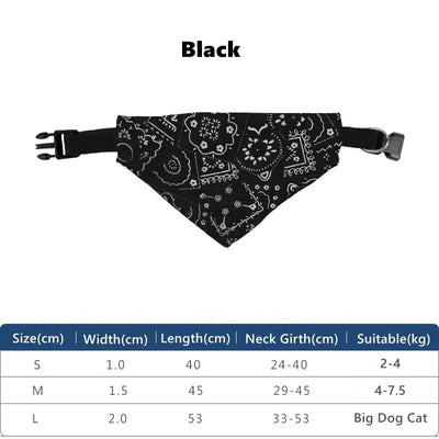 Cat Collar Lovely Triangular Necktie for Puppy Kitty Saliva Tie Cute Scarf Bandana Floral Design Adjustable Collar Pet Supplies