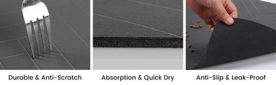 Absorbent Pet Feeding Mat - Waterproof Placemat for Dog & Cat Bowls
