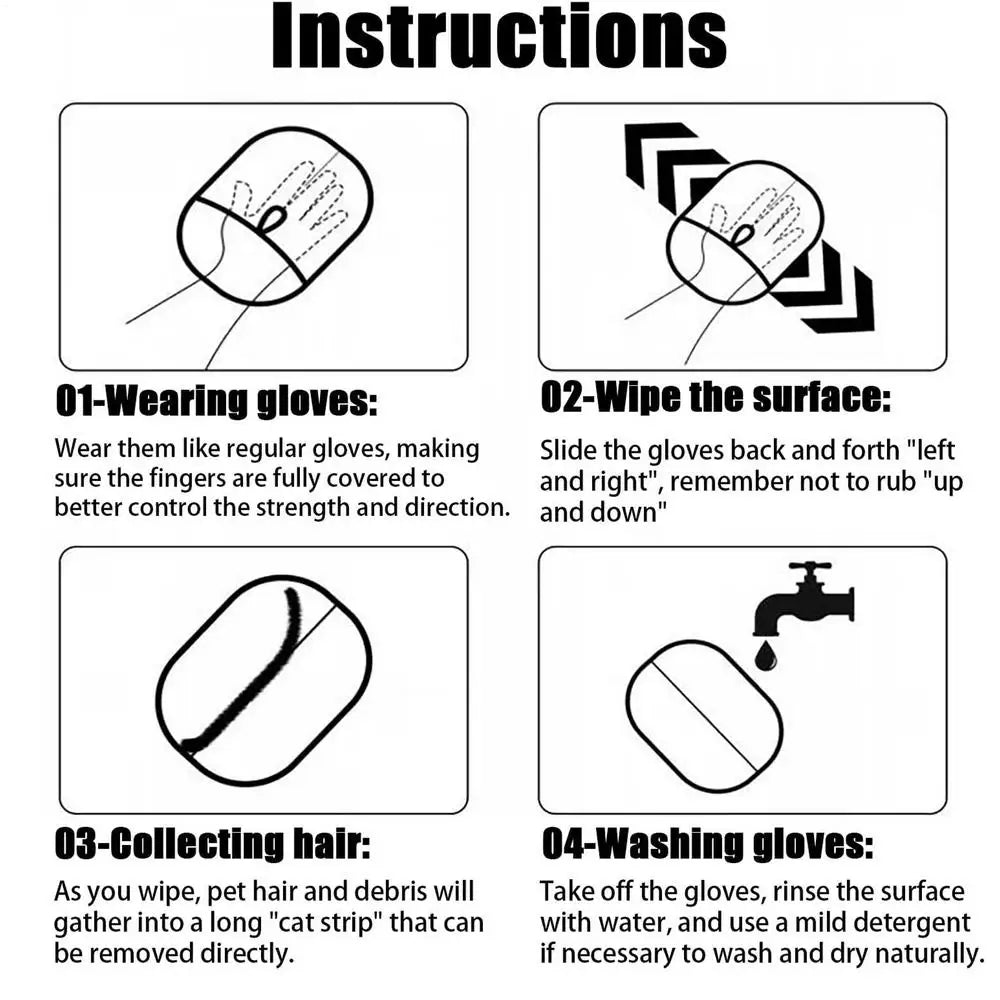 Double-Sided Pet Grooming Glove - Shedding & Hair Remover Brush