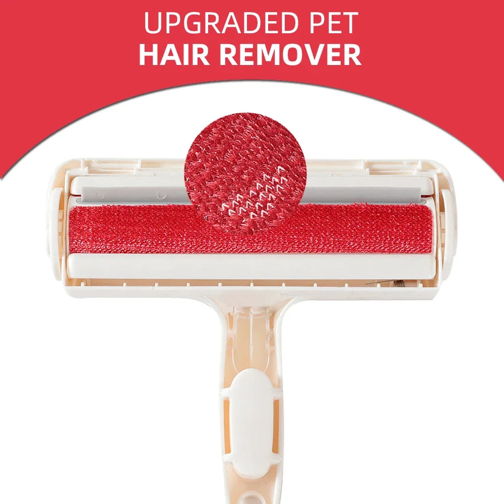 Self-Cleaning Pet Hair Remover Roller for Furniture & Clothing