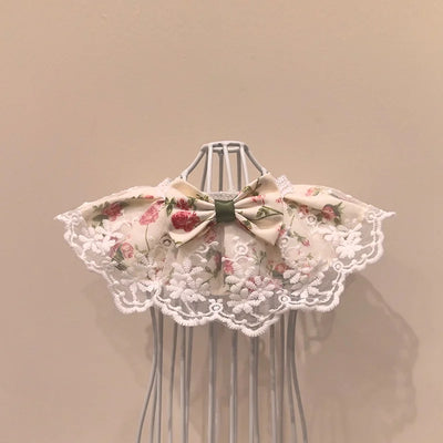 Fashion Pet Bandana with Lace, Adjustable Cat Dog Bib Scarf for Puppy Kitten, Cute Ruffle Collar Accessory for Small Medium Pets