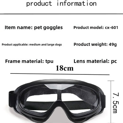 Dog Sunglasses - Adjustable UV Eye Protection for Dogs