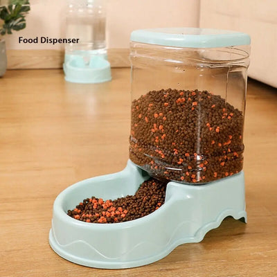 3.8L Automatic Pet Feeder & Waterer Set - Gravity Dispenser for Dogs & Cats