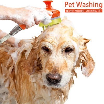 Pressurized Dog Shower Sprayer - Handheld Pet Bathing Tool