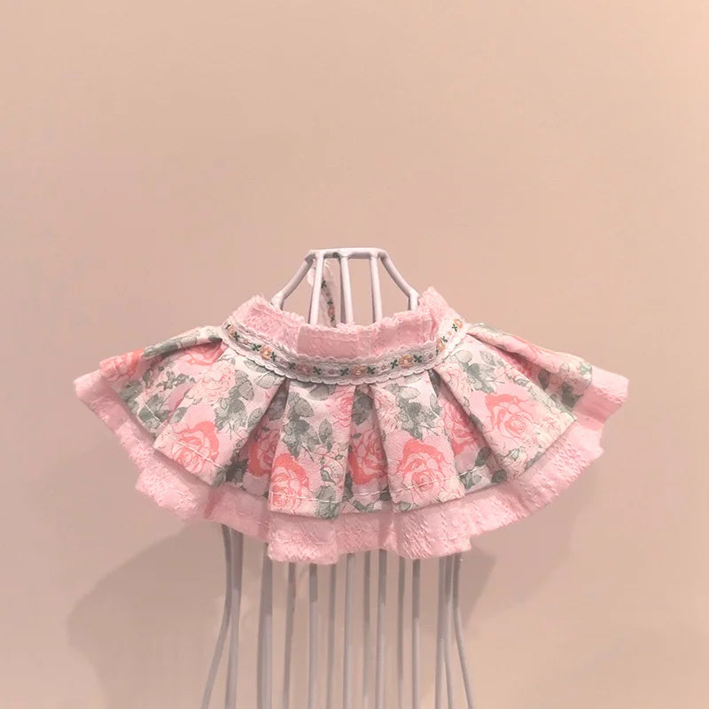 Fashion Pet Bandana with Lace, Adjustable Cat Dog Bib Scarf for Puppy Kitten, Cute Ruffle Collar Accessory for Small Medium Pets