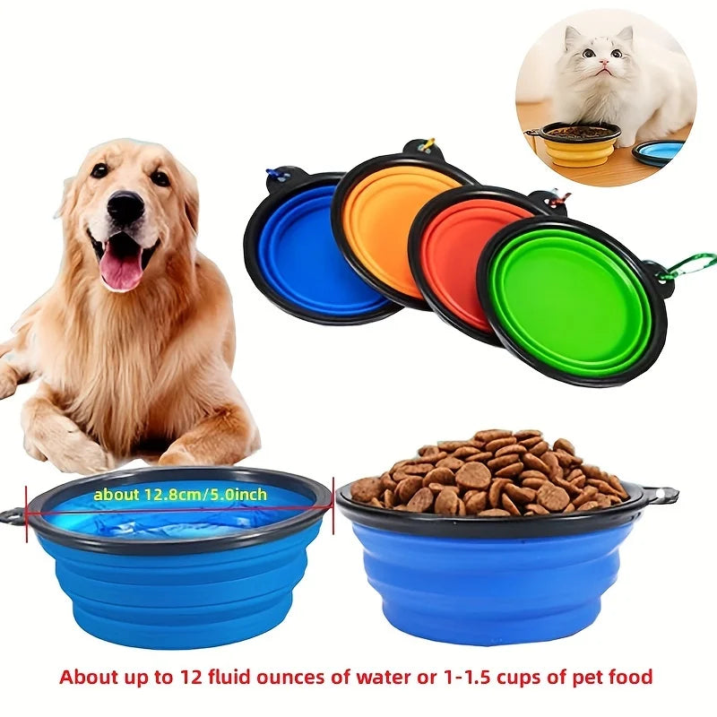 Collapsible Pet Travel Bowl - Portable Food & Water Feeder for Dogs & Cats