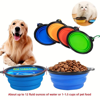 Collapsible Pet Travel Bowl - Portable Food & Water Feeder for Dogs & Cats