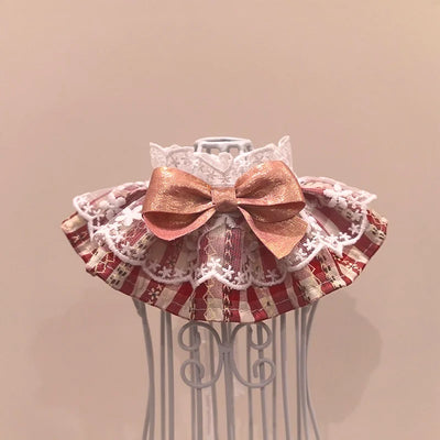 Fashion Pet Bandana with Lace, Adjustable Cat Dog Bib Scarf for Puppy Kitten, Cute Ruffle Collar Accessory for Small Medium Pets