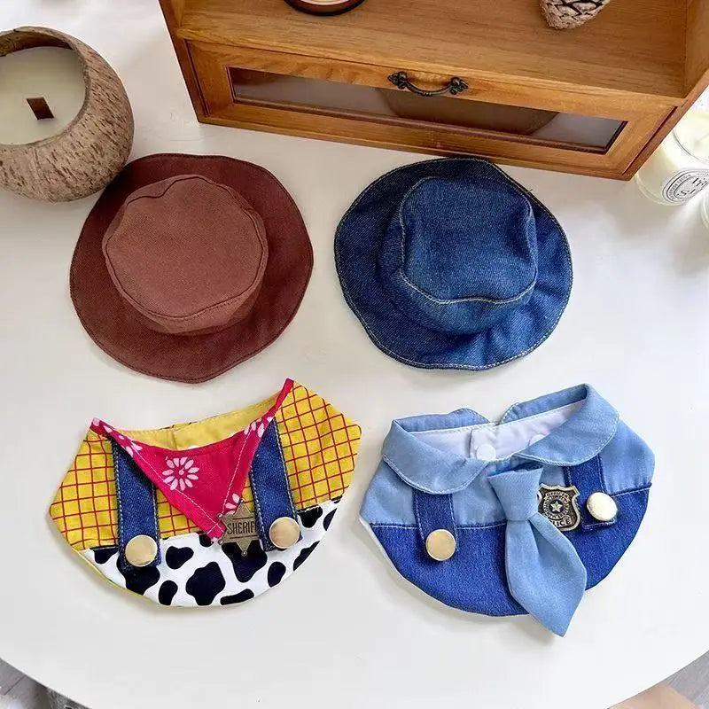 Toy Story Pet Bandana Cartoon Image Cat Saliva Towel Dog Scarf Collar Photography Prop Cosplay Decoration Home Garden