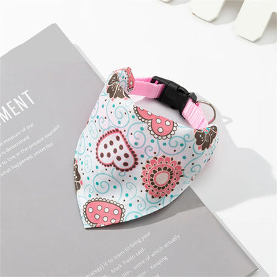 Sweet Print Puppy Dog Collar Bandana for Small Dogs Pet Cat Triangular Bandage Chihuahua Gota Bibs mascotas Grooming Accessories
