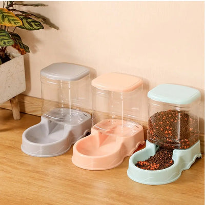 3.8L Automatic Pet Feeder & Waterer Set - Gravity Dispenser for Dogs & Cats