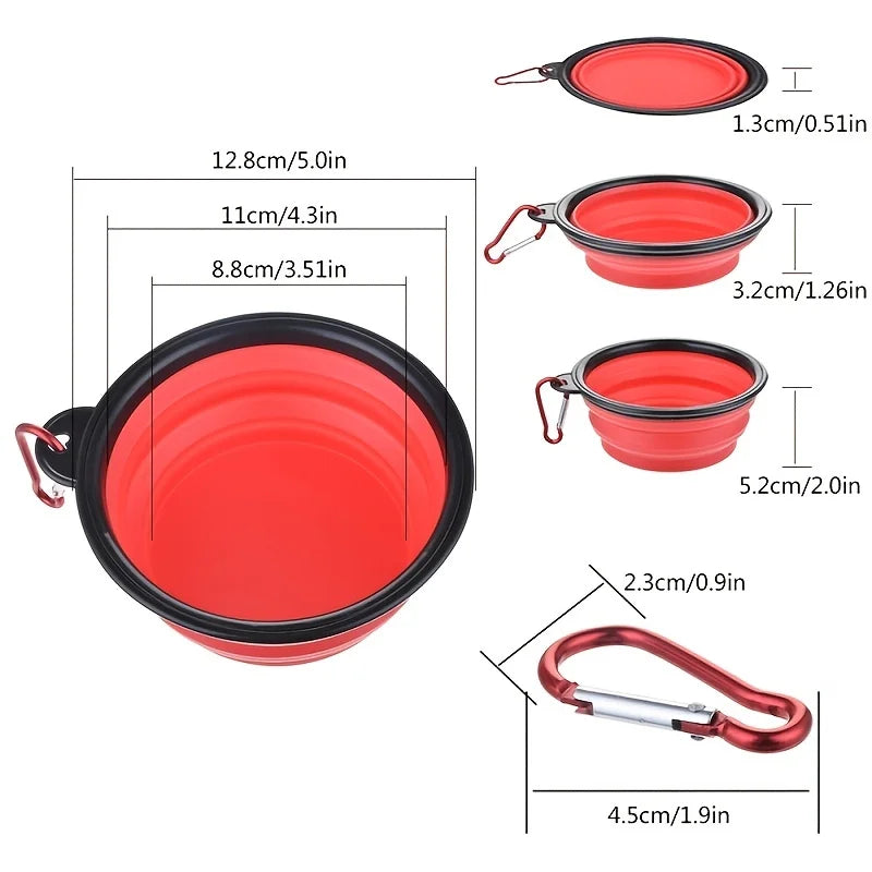 Collapsible Pet Travel Bowl - Portable Food & Water Feeder for Dogs & Cats