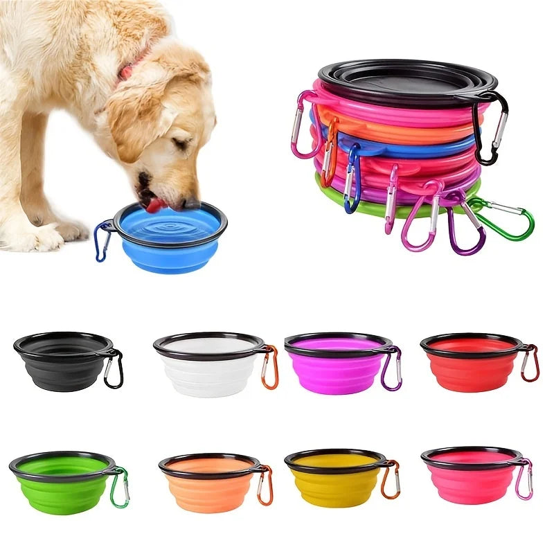 Collapsible Pet Travel Bowl - Portable Food & Water Feeder for Dogs & Cats