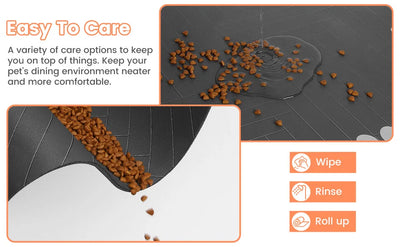 Absorbent Pet Feeding Mat - Waterproof Placemat for Dog & Cat Bowls