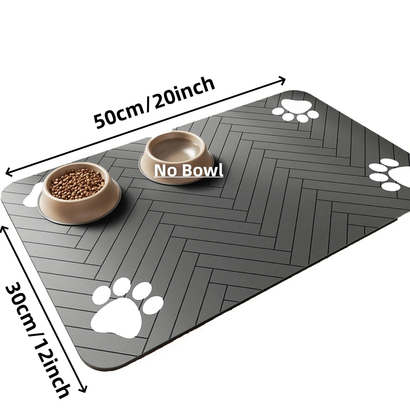 Absorbent Pet Feeding Mat - Waterproof Placemat for Dog & Cat Bowls