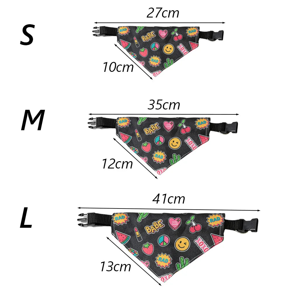 Sweet Print Puppy Dog Collar Bandana for Small Dogs Pet Cat Triangular Bandage Chihuahua Gota Bibs mascotas Grooming Accessories