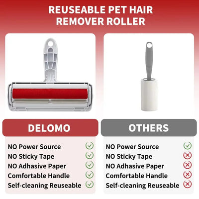 Self-Cleaning Pet Hair Remover Roller for Furniture & Clothing