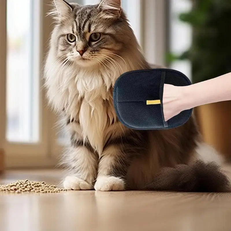 Double-Sided Pet Grooming Glove - Shedding & Hair Remover Brush