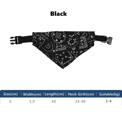 Cat Collar Pet Bibs Adjustable Dog Cat Necktie Pet Triangular Saliva Tie Scarf Dog Bandana Collar Triangle Bib Neckerchief