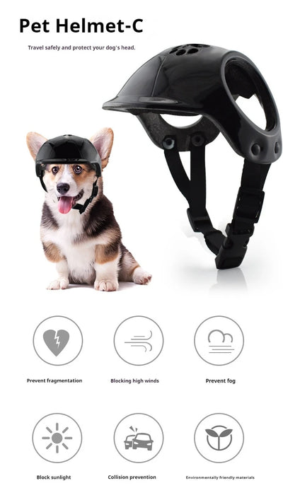 Mini Pet Helmet - Dog & Cat Motorcycle Helmet for Photos & Fun