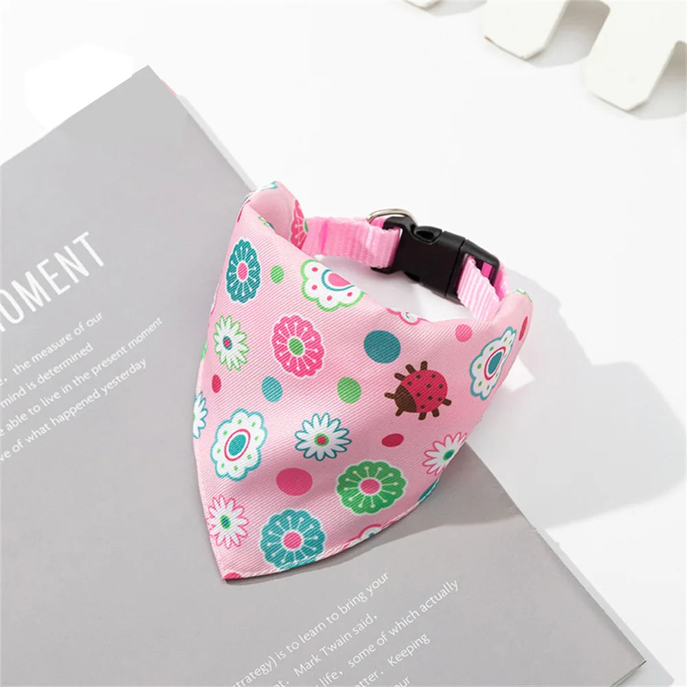 Sweet Print Puppy Dog Collar Bandana for Small Dogs Pet Cat Triangular Bandage Chihuahua Gota Bibs mascotas Grooming Accessories