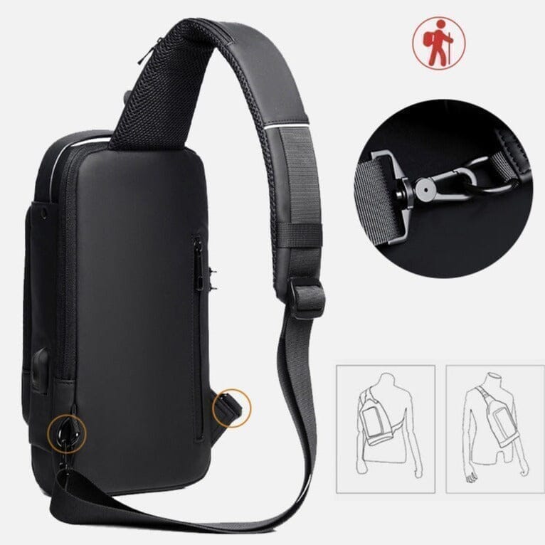 Slim Bag Anti-Theft Backpack with Password and USB