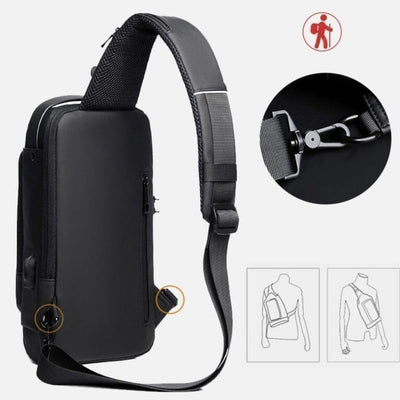 Slim Bag Anti-Theft Backpack with Password and USB