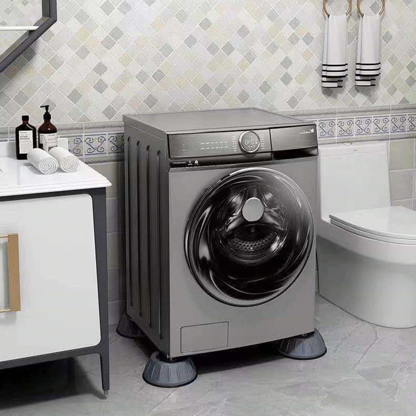 4-Piece Anti-Vibration Feet Kit for Washing Machines