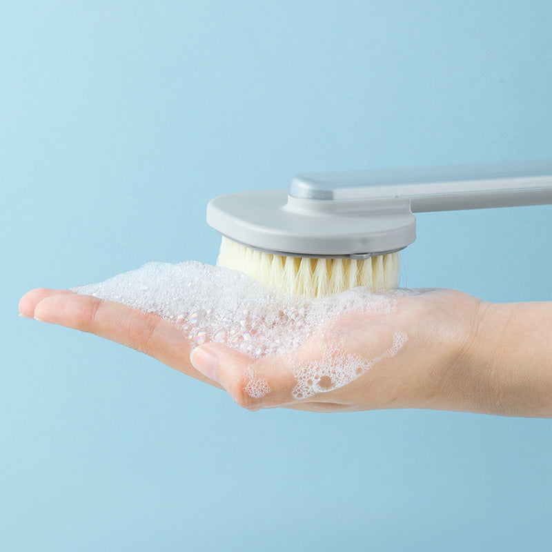 Ergonomic Bath Brush with Long Handle and Reservoir